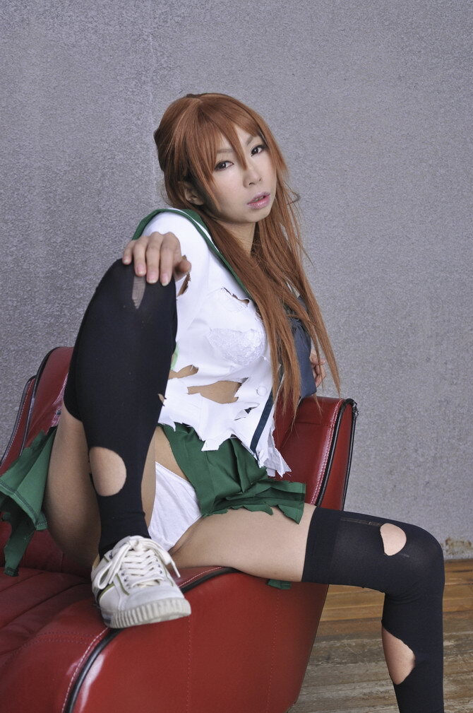 [Cosplay] 2013.04.09  Big boobs Saya Takagi 性感制服诱惑